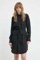 Haljina s dodatkom lana G-Star Raw D23608.D408 crna SS24