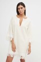 OAS vestito in cotone mini beige 4508