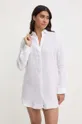 bela Lanena obleka Vilebrequin FRAGANCE Ženski