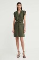 Bruuns Bazaar rochie din amestec de in OxalisBBGaia dress BBW3939 verde SS24