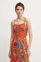 Superdry rochie din bumbac portocaliu W8011675A.2KA