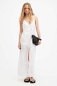 Obleka AllSaints DAHLIA EMB DRESS bela W083DA