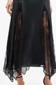 czarny AllSaints sukienka z jedwabiem JASMINE DRESS