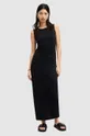 μαύρο Βαμβακερό φόρεμα AllSaints KATARINA DRESS Γυναικεία