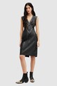 Кожаное платье AllSaints SYLA LEA STUD DRESS аппликация чёрный WL536Z
