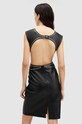 AllSaints bőrruha SYLA LEA STUD DRESS WL536Z fekete