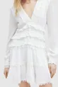 Φόρεμα AllSaints ZORA DRESS λευκό