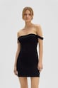 Saint Body sukienka OFF SHOULDER MINI DRESS BLACK z elastanem czarny SB.528