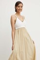 Φόρεμα United Colors of Benetton 43YVDV09R μπεζ SS24