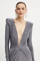 Šaty Elisabetta Franchi stříbrná AB63042E2.NORBLIN
