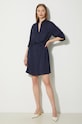 Φόρεμα Maison Kitsuné Double Pocket MW01607WF0022 σκούρο μπλε SS24