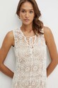 Twinset rochie din amestec de lana 241TT3011 bej SS24