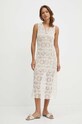 Twinset rochie din amestec de lana bej 241TT3011