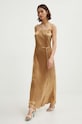 Never Fully Dressed sukienka złoty NFDDR1401