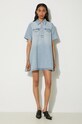 GANNI denim dress Heavy Denim Mini Dress J1503 blue SS24