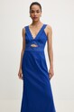 Одяг Сукня з домішкою льону Never Fully Dressed Mimi Dress NFDDR1500 блакитний