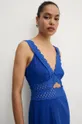 Платье с примесью шелка Never Fully Dressed Mimi Dress голубой NFDDR1500