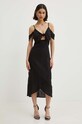 Never Fully Dressed rochie din in Cassie Dress negru NFDDR1420