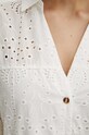 Pamučna haljina Never Fully Dressed Jenna Shirt dress NFDDR1349 bijela