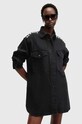 Φόρεμα τζιν AllSaints LILY casual μαύρο W224DB
