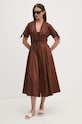 Бавовняна сукня Sandro Ferrone SFS31XBDSAVONAROLA коричневий SS24