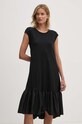 Sandro Ferrone rochie din bumbac negru SFS7XBDMIRANY