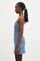 Rotate sukienka jeansowa Rhinestone Denim 1126361468 niebieski SS24