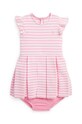 Polo Ralph Lauren sukienka bawełniana niemowlęca wzorzyste różowy 310901061004