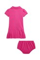Детское хлопковое платье Polo Ralph Lauren 310925712002 розовый SS24