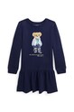 Polo Ralph Lauren sukienka bawełniana dziecięca nadruk granatowy 312926020001