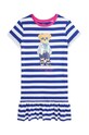 Παιδικό βαμβακερό φόρεμα Polo Ralph Lauren ρίγες σκούρο μπλε 313926019001