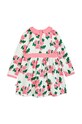 Mini Rodini sukienka bawełniana dziecięca 2415010828 różowy SS24