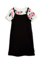 Παιδικό βαμβακερό φόρεμα Mini Rodini μαύρο