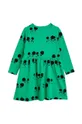 Παιδικό φόρεμα Mini Rodini πράσινο