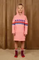 розовый Хлопковое детское платье Mini Rodini Для девочек