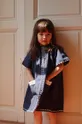 granatowy Konges Sløjd sukienka bawełniana dziecięca Dziewczęcy