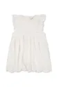 Παιδικό βαμβακερό φόρεμα Konges Sløjd λευκό