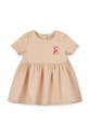 κόκκινο Βρεφικό βαμβακερό φόρεμα Liewood Livia Baby Dress Για κορίτσια