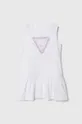 bijela Dječja pamučna haljina Guess Za djevojčice