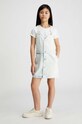 Calvin Klein Jeans gyerek farmerruha vállas fehér IG0IG02282.116.PPYH