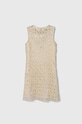 Calvin Klein Jeans sukienka dziecięca rozkloszowany beżowy IG0IG02356.PPYH