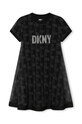 Dkny sukienka dziecięca wzorzyste czarny D60056.102