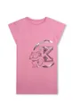 рожевий Дитяча бавовняна сукня Karl Lagerfeld Для дівчаток