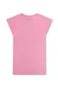 Παιδικό βαμβακερό φόρεμα Karl Lagerfeld ροζ