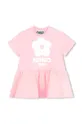 рожевий Дитяча бавовняна сукня Kenzo Kids Для дівчаток