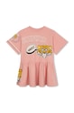 Дитяча бавовняна сукня Kenzo Kids короткий рожевий K60207.