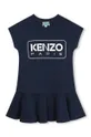 niebieski Kenzo Kids sukienka bawełniana dziecięca Dziewczęcy