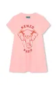 ružová Dievčenské bavlnené šaty Kenzo Kids Dievčenský