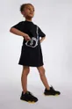 črna Otroška bombažna obleka Marc Jacobs Dekliški