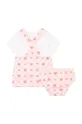 Pamučna haljina za bebe Michael Kors narančasta